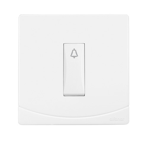 Bell Push Switch 1 Gang 10 Amp 7×7 cm White | Al Fanar