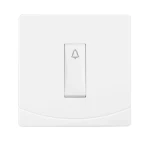 مفتاح جرس مفرد 10 امبير سدرا الفنار مقاس 7×7 سم اللون ابيض 