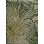 ورق جداري ايطالي لون بيج غامق تصميم مشجر، مقاس 10 م×0.70 م، موديل rc16093