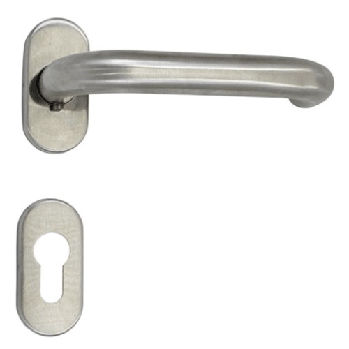 Separated Steel Door Handle Silver Color | Dar Al Nijara Company
