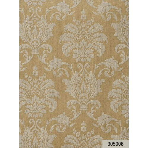 Classic Wallpaper Length 10m, Width 0.73m, Beige Color, Model 305006 | Balbaid Decor Company
