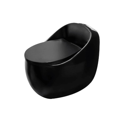 Black Floor Mounted Western Toilet Height 44 cm | Zinco Trading Company