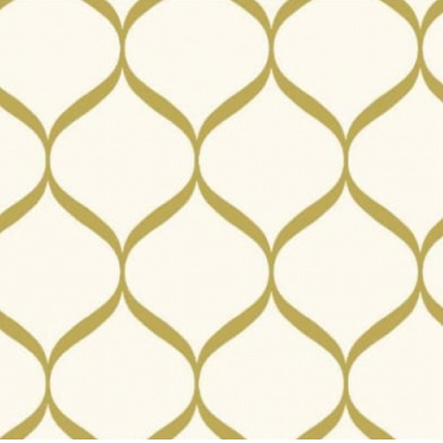 Vinyl Wallpaper Patterned Design 15.6 m x 100 cm Beige with Gold | Luxury line