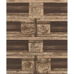 German Wallpaper, Brown Color, Length 10 m, Width 0.53 m, Model 524116