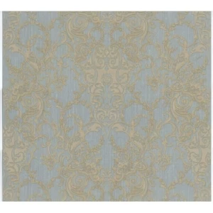 Italian Wallpaper Pale Gray Color Classic Design, Size 10mx0.70m, Model 15024 | Balbaid Decor Company