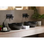 Porcelain Counter Wash Kyra Model Size 40×40×17.5 cm Matte Black Color