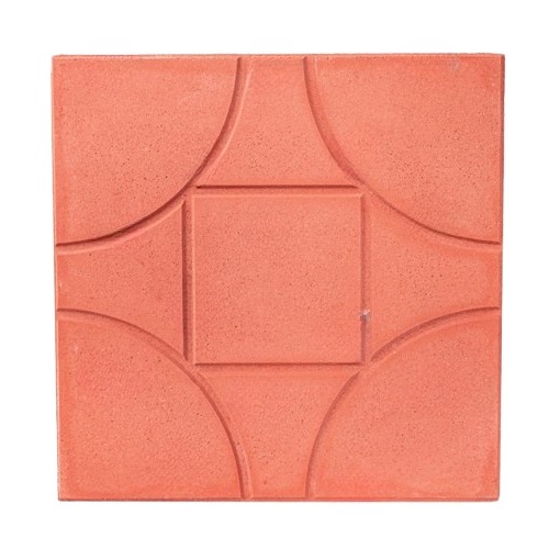 Cement Decorative Tiles 40×40 cm, Thickness 4 cm, Light Red | Al Sarif Building Materials