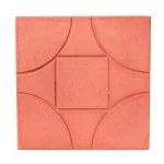 Cement Decorative Tiles for Flooring Geometric Designs, Size 40×40 cm, Thickness 4 cm, Light Red Color | Al Sarif Company