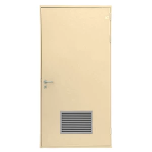 Fire Door SF/SD Model 1950×900 mm Galvanized Steel Beige with Bottom Louver | SFFECO