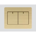 مفتاح كبس مزدوج ارت دي ان اي E62، مقاس 7×7 سم، لون ذهبي، 16 أمبير