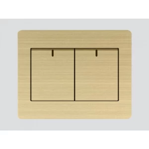 Double Push Switch 7x7 cm Gold Color, 16 Amp | Art DNA