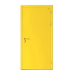 Fire door SFFECO  stainless steel  without Window  Model SF/SD Single Door leaf size 1950×900   mm  Color Yellow