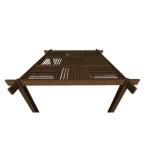 PVC Outdoor Canopy, Length 3 m × Width 4 m, Brown Color