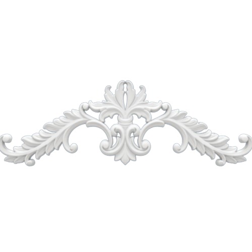 PU Foam Decorations for Ceiling 79.5 cm Length, 24 cm Height, White | Zakharef Company