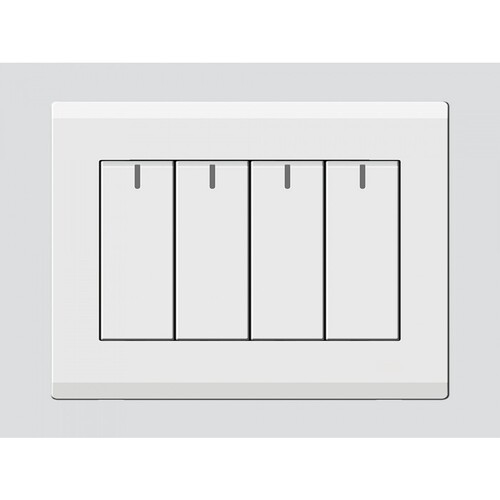Quadruple Directional Switch 16 Amp White 7×7 cm | Art DNA