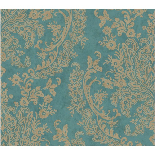 Wallpaper Classic Design 820cmx68.5cm Gold/Turquoise | Abyat Company