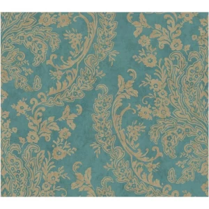 Wallpaper Classic Design 820cmx68.5cm Gold/Turquoise | Abyat Company