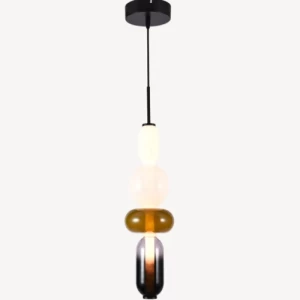 Modern Ceiling Pendant 74x50x62 cm, Black with Brown | Abyat Company