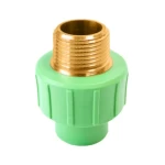 PPR Adapters with Male Thread Al-Munif Factory Size 20 × 1/2 mm  Pressure 25 Bar Color  Green