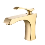 Short Washbasin Tap Size 13×11.7 cm, Gold Color