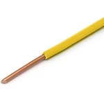 BAHRA 6mm Electrical Wire 450/750V, Solid Copper PVC 90°C Insulated, Yellow Color, 300 Feet