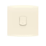 مفتاح كهرباء مفرد ثنائي القطب مع مؤشر ليد 20 امبير  ألف الفنار مقاس 7×7 سم اللون بيج 