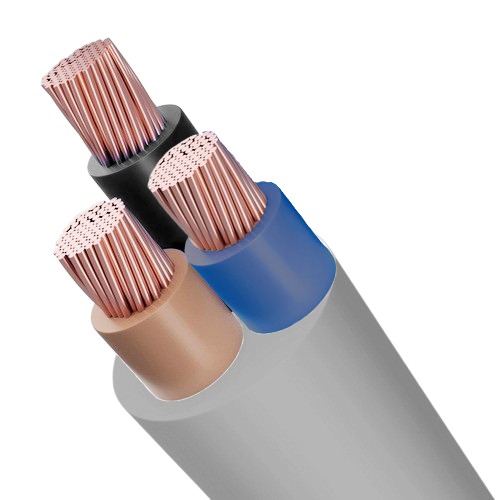كيبل نحاس مجدول 3 خط مقاس 2.5 ملم، 300/500 فولت، معزول PVC | مجموعة كابلات الرياض