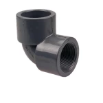 PVC Elbow 90° (SLIP X FPT) Schedule 80 Nibco Brand Size 1 ¼ inch Dark Gray Color 
