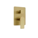 Bath Mixer Triple Function, Matte Gold Color, Pressure 15 Bar, Length 12.4 cm Width 18 cm Height 13 cm