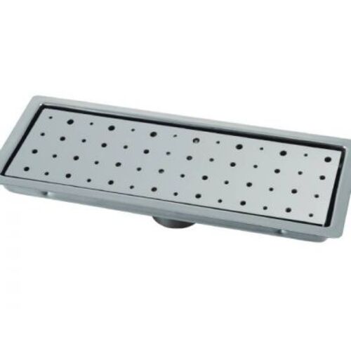 صفاية أرضية مستطيلة للحمام 30×10 سم، لون فضي | N67.506-1