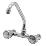 Kitchen mixer, brass, chrome color, Dolphy brand