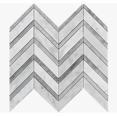 Gloss Mosaic Tiles 31.5×36.4 cm, White Color, Fluro Design | Abyat Company