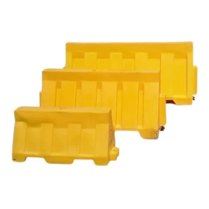 Plastic Road Barrier 2 meter Length 80 cm Height Yellow | Matkel Store