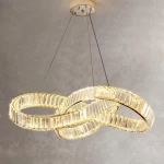 Modern Ceiling LED Light, Golden Color, Height20 cm and Diameter 75cm