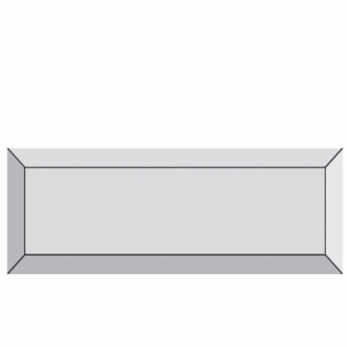 بلاط سيراميك Frame للجدران عالية التحمل، مقاس 7.5×22.5 سم، سطح لامع، لون رمادي فاتح، سماكة 10 مم | Frame