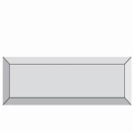 بلاط سيراميك Frame للجدران عالية التحمل، مقاس 7.5×22.5 سم، سطح لامع، لون رمادي فاتح، سماكة 10 مم