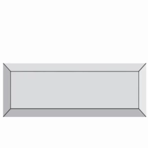 بلاط سيراميك Frame للجدران عالية التحمل، مقاس 7.5×22.5 سم، سطح لامع، لون رمادي فاتح، سماكة 10 مم | Frame