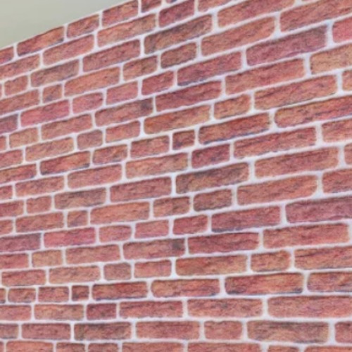 بديل طوب تصميم داخلي 50 × 120 سم، لون أحمر | 651-218