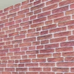 بديل طوب تصميم داخلي، لون أحمر، أبعاد 50 × 120 سم