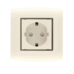 فيش شوكو  مع سدادات حماية 16 أمبير الفنار موديل أمنية المقاس  7x7 اللون بيج بحلقة سوداء