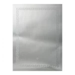 مرآة سيلفر مستطيلة مزخرفة مع إضاءة ليد مخفي، مقاس 60 × 80 سم، لون فضي