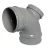 UPVC Plastic Access Elbow 87.5 ° Size 43 mm, Length 93 mm, Grey Color | Cosmoplast Company