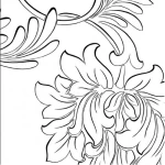 Floral Wallpaper, Size 10m × 53 cm, white and black color