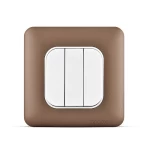 مفتاح انارة ثلاثي دركسيون 10 أمبير، لون نحاسي، 7×7 سم، 250 فولت | سبكترا