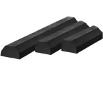 Reinforced Concrete Wheel Stoppers Size 165×15×10 cm Color Black