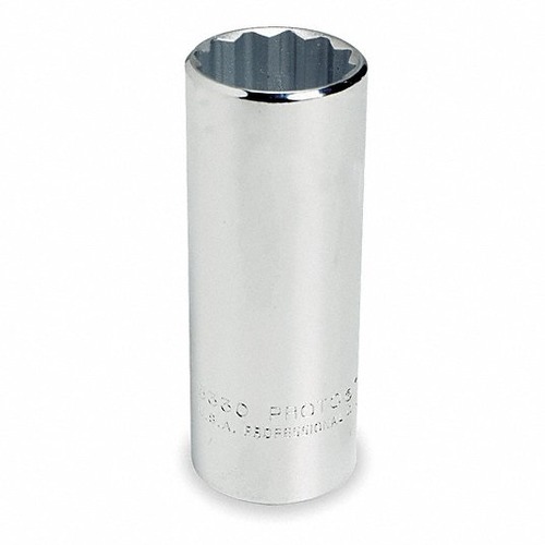 Steel Socket 12 Point Size 15/16 inch Deep Depth, Chrome Finish | Proto by ARAB PROS COMPANY