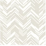 ورق جدراي هندسي لون ابيض مع ذهبي، طول 10 م، عرض 0.53 م، موديل ميزون