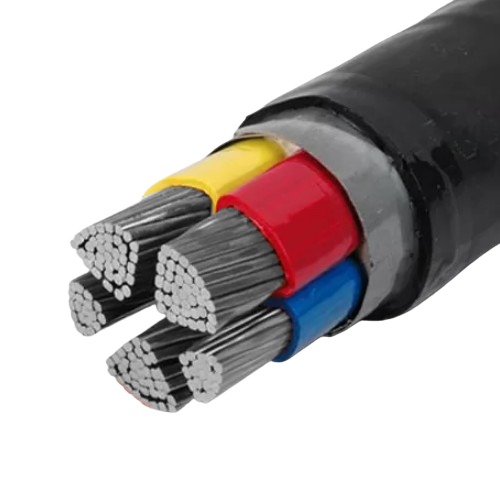 كابل كهرباء مسلح AL/PVC/STA/PVC مجدول 4.5 خط 4×300+150 ملم 0.6/1 ك.ف طول 500 متر | بحرة للكابلات