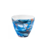 حوض زراعة سيراميك بألوان متداخلة مقاس 18×21.5×21.5 سم