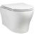 White Wall Mounted Toilet Fusion Round Design Size 49×36×35 cm 